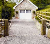 stone driveway in driveway